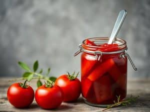 Tomates cerise confites à l'huile d'olive, ail et thym