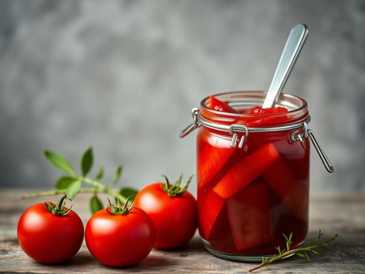 Tomates cerise confites à l'huile d'olive, ail et thym