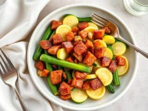 Courgettes et lardons au Cookeo