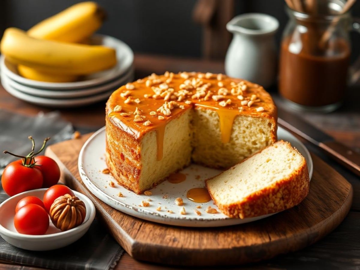 Cake au chèvre noix et miel