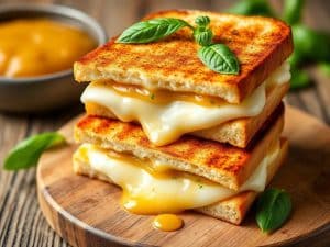 Panini au fromage de chèvre et mozzarella