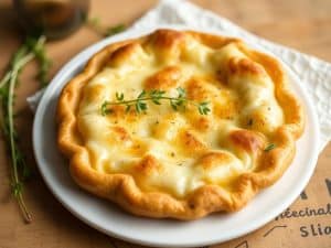 Galette de flocons d'avoine au fromage