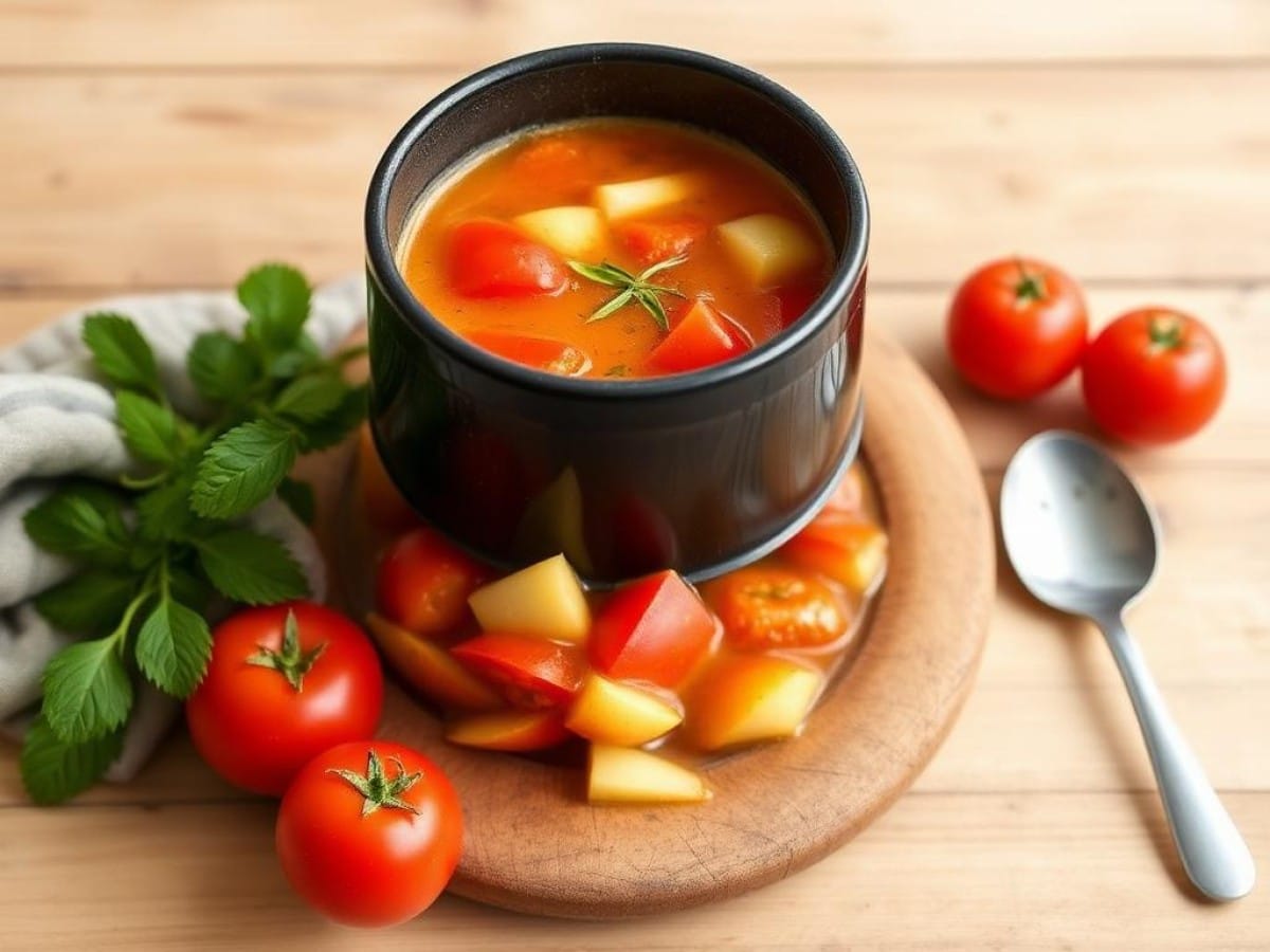 Soupe tomates pommes de terre au Thermomix