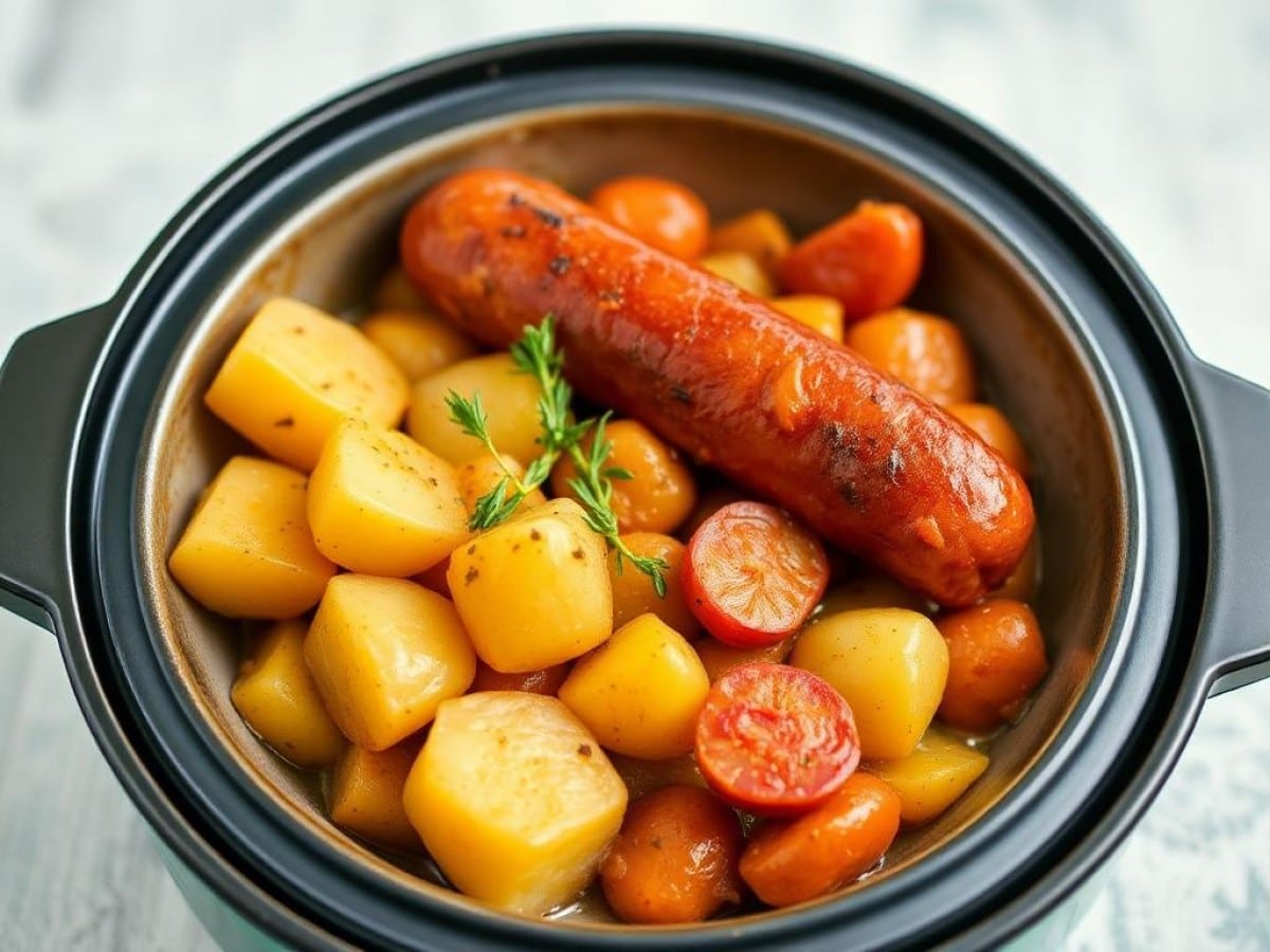 Saucisse de Toulouse et pommes de terre au Cookeo