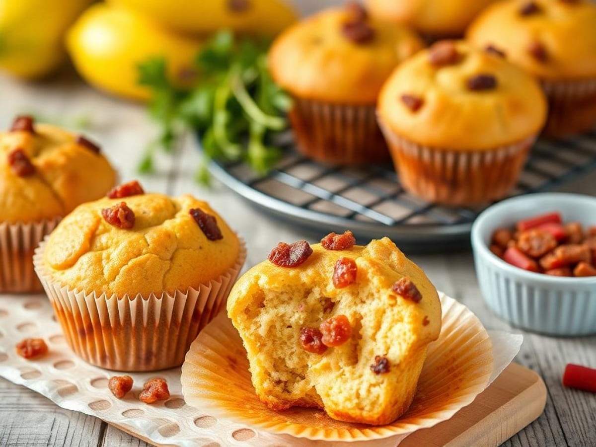 Muffins aux poireaux et lardons