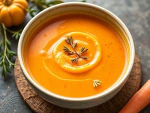 Velouté de potimarron et carottes