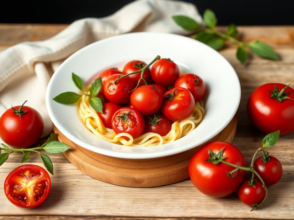 Tomates cerises rôties au four