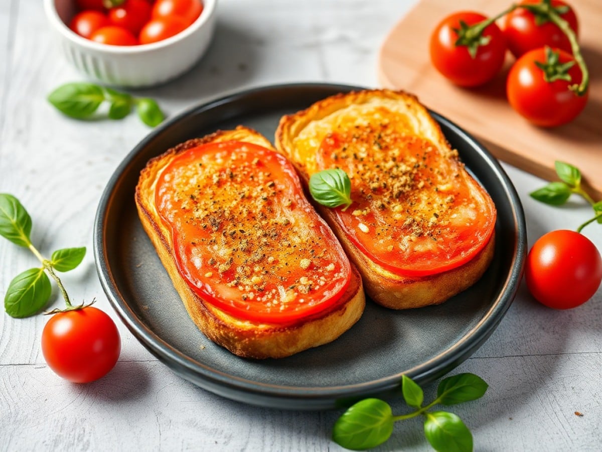 Toast de concombre à la tomate séchée
