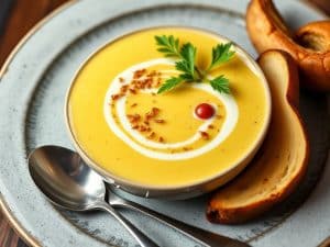Velouté de topinambours, fève tonka de Cyril Lignac