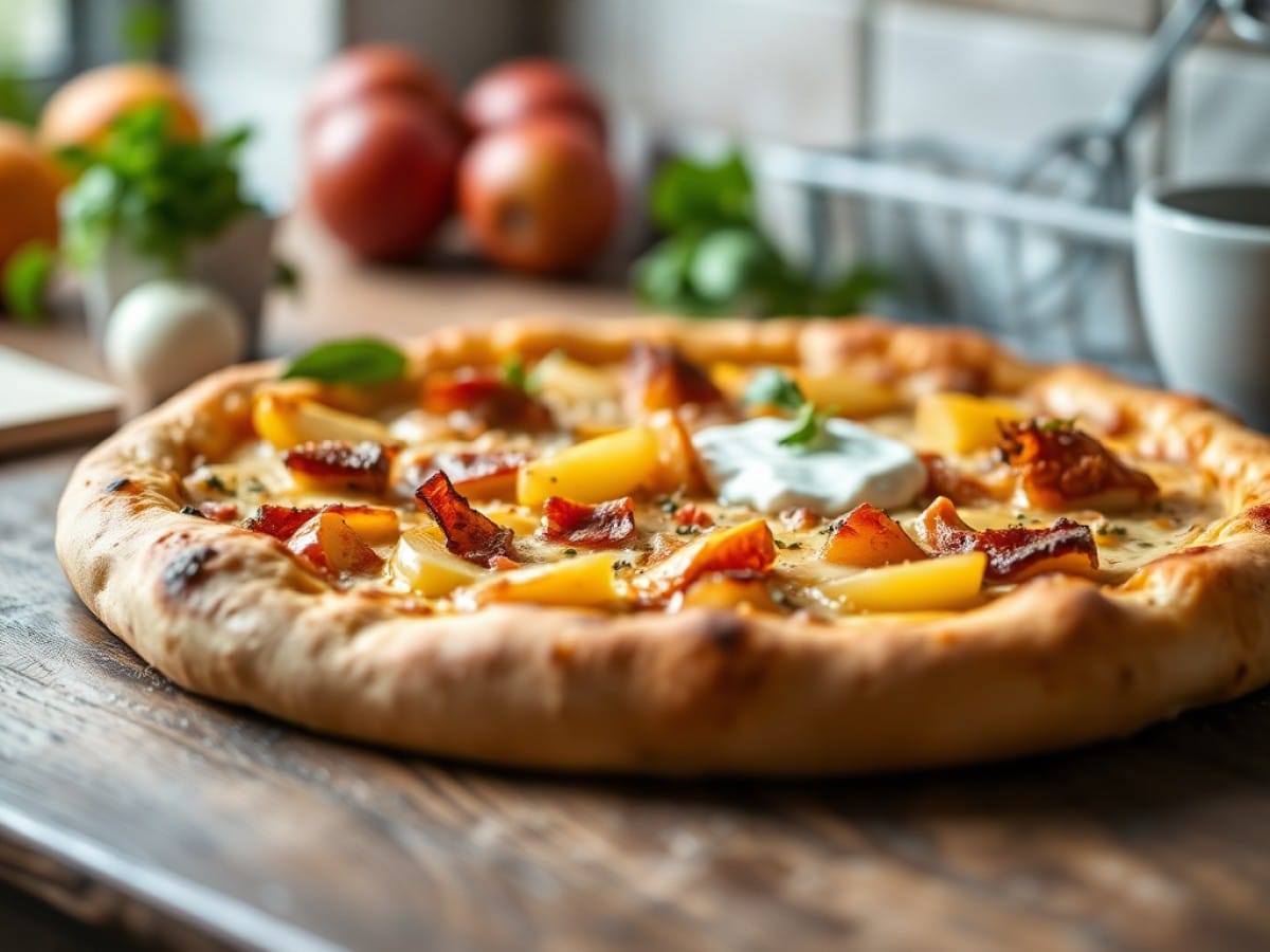 Pizza pommes de terre lardons