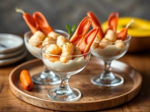 Verrines potimarron crevettes