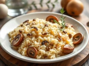 Risotto aux noix de Saint-Jacques aux champignons au Cookeo