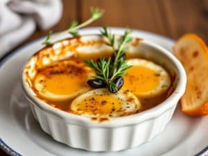 Œufs cocotte aux morilles