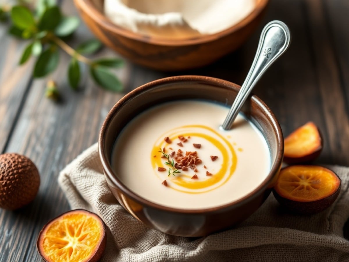 Velouté de potimarron et lait de coco
