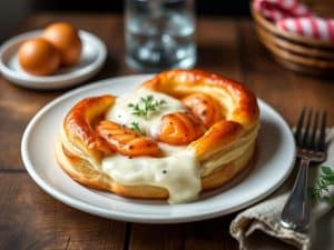 Vol-au-vent au saumon et poireaux