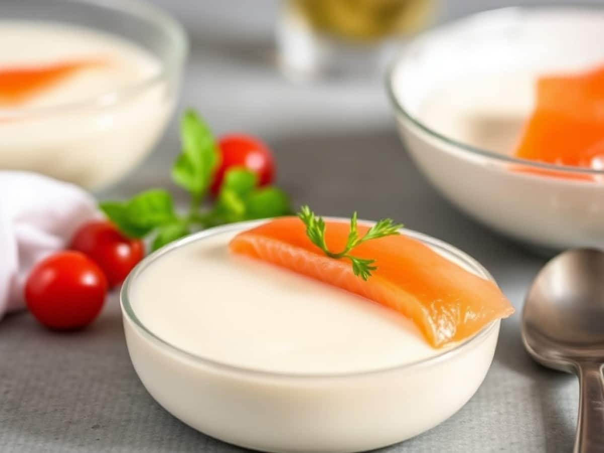 Panna cotta d'asperge au saumon