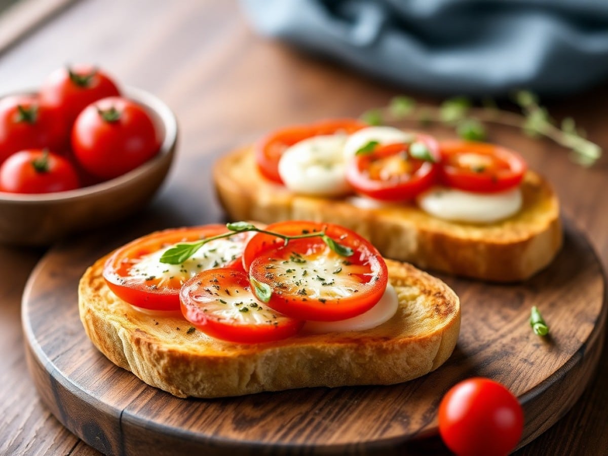 Tartines tomate mozzarella