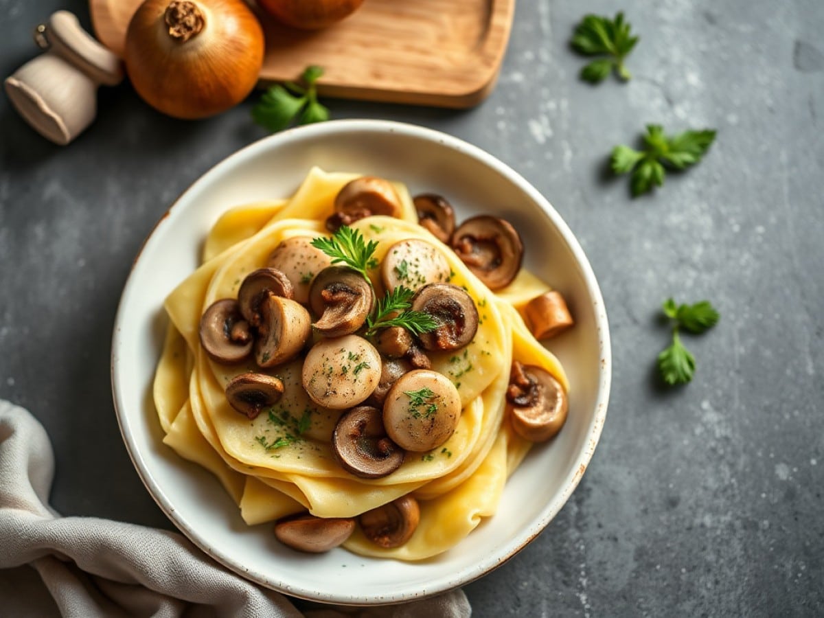 Pâtes aux champignons au Thermomix