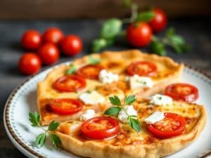 Quiche au saumon et aux tomates cerises