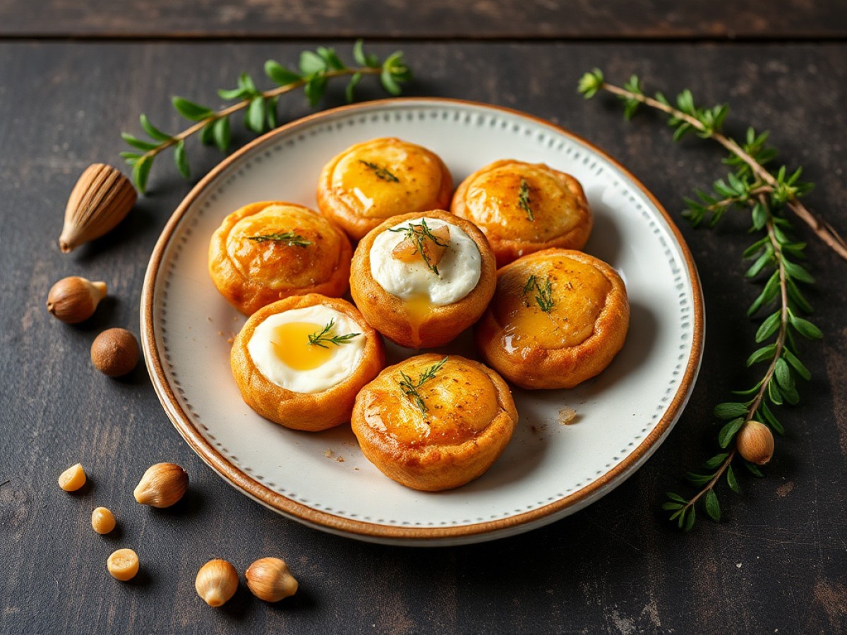 Galipettes au fromage de chèvre noix et miel
