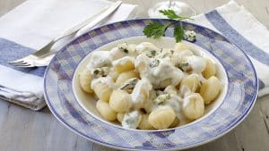 Gnocchis sauce au bleu d'Auvergne