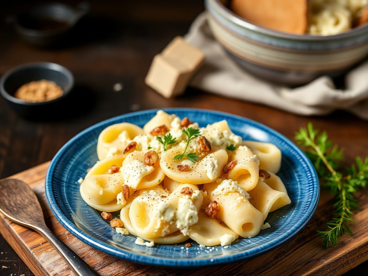 Pâtes gorgonzola noix
