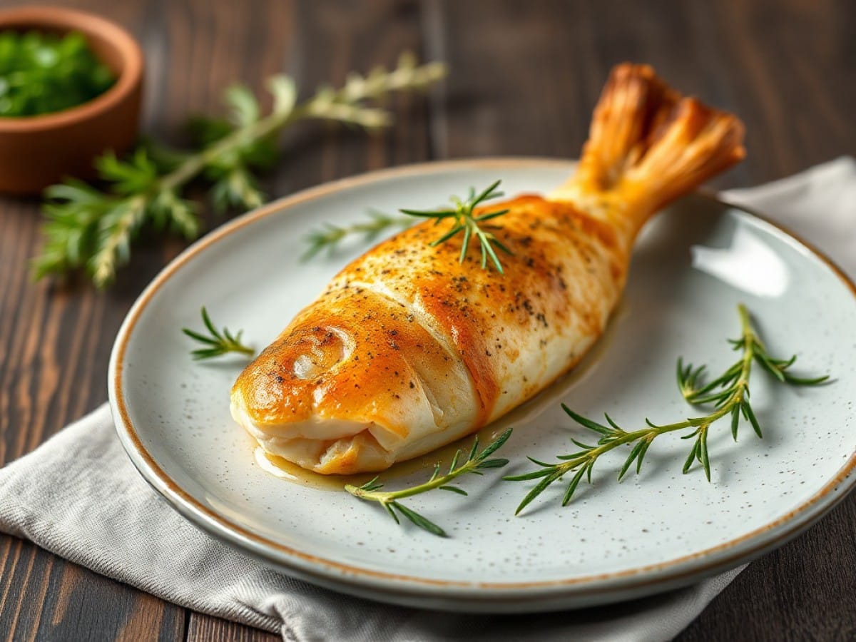 Poisson en croûte d'herbes
