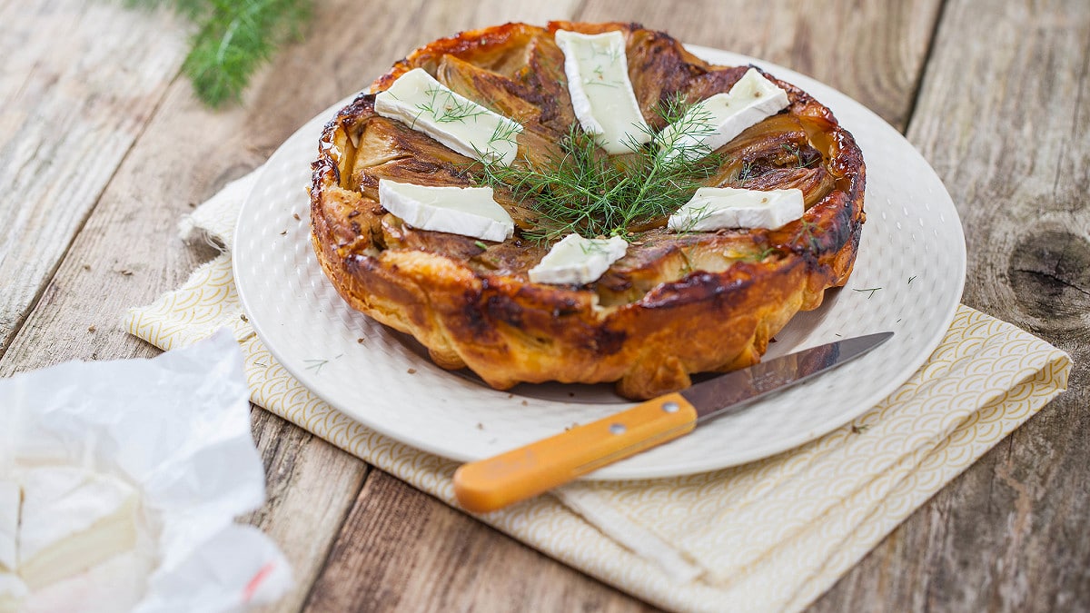 Tatin de fenouil au chèvre du Poitou