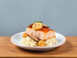 Champignons farcis au saumon