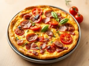 Frittata aux tomates et au jambon
