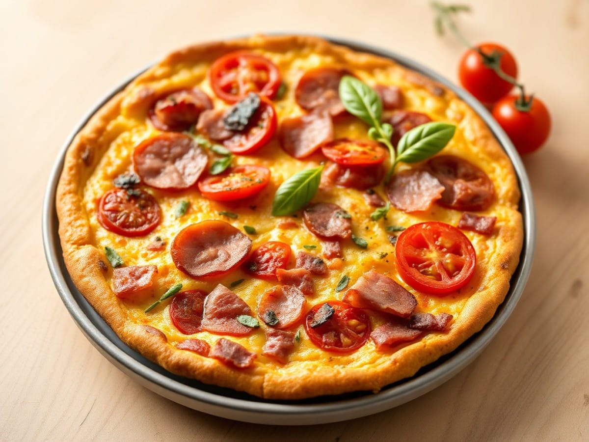 Frittata aux tomates et au jambon