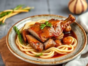Sauté de canard en sauce
