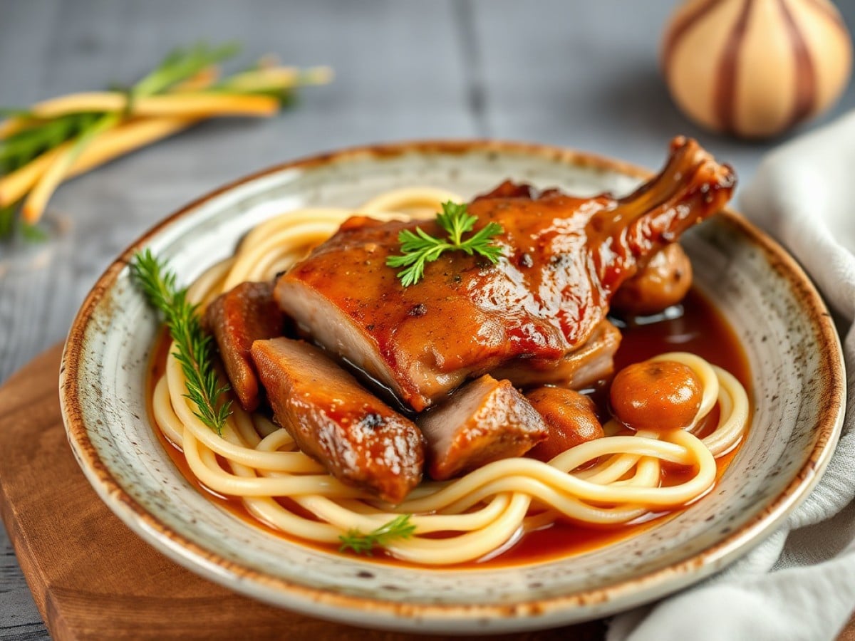 Sauté de canard en sauce