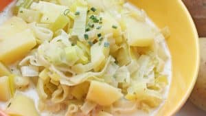 Poireaux et pommes de terre au Cookeo