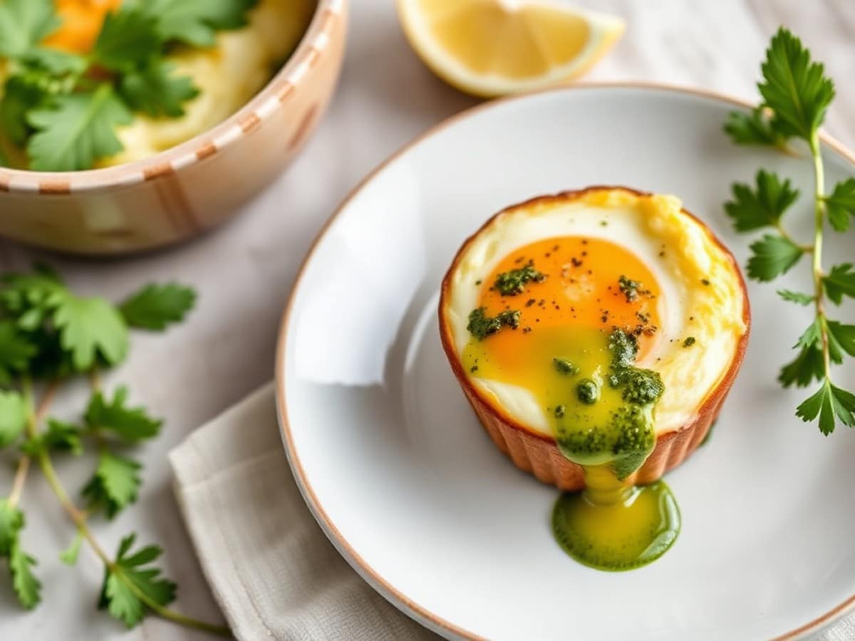 Œufs cocotte au pesto