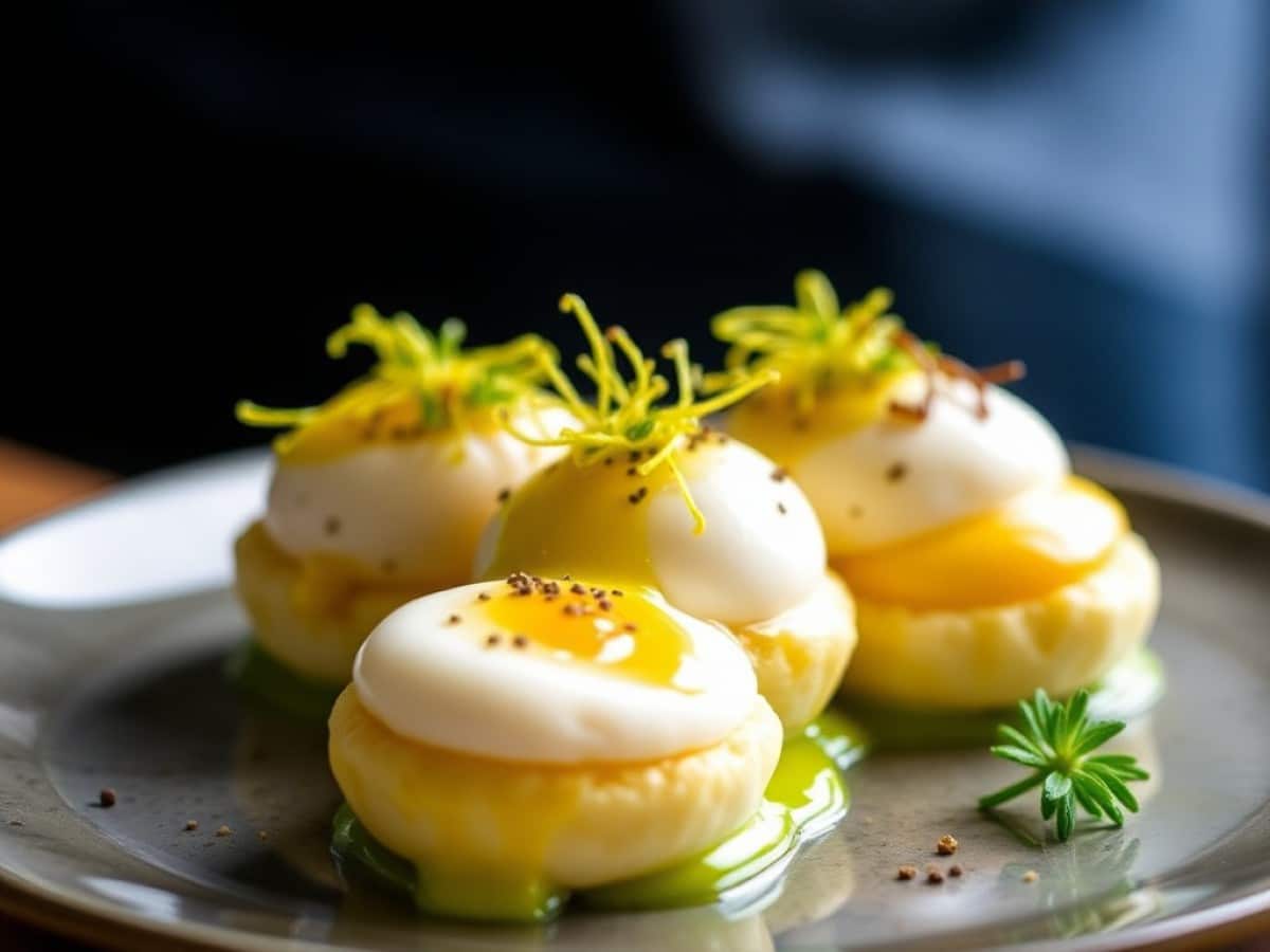 Œufs mimosa au wasabi de Cyril Lignac