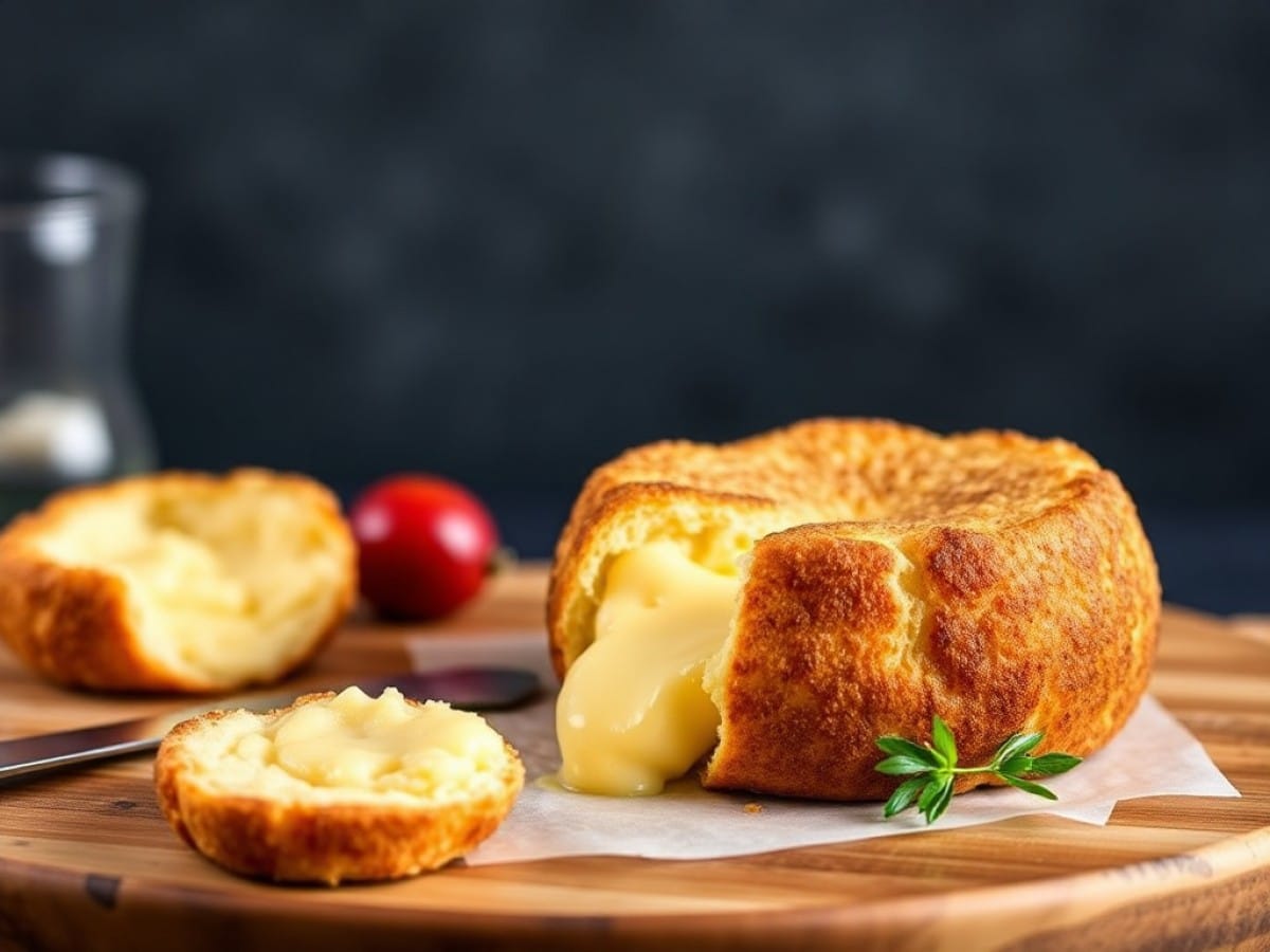 Un cromesqui de camembert au coeur coulant