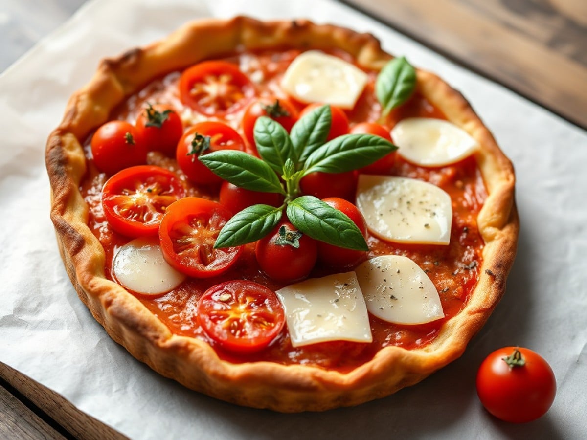Tarte aux tomates cerises et parmesan