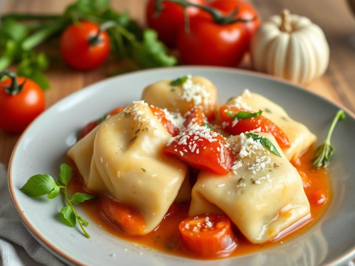 Gnudi à la ricotta et aux épinards, sauce tomate express