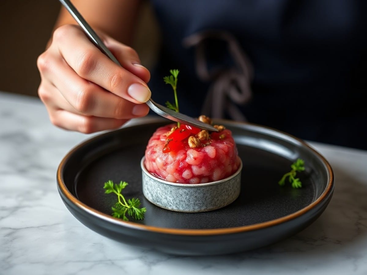 Tartare d’huîtres par Mallory Gabsi dans Objectif Top Chef