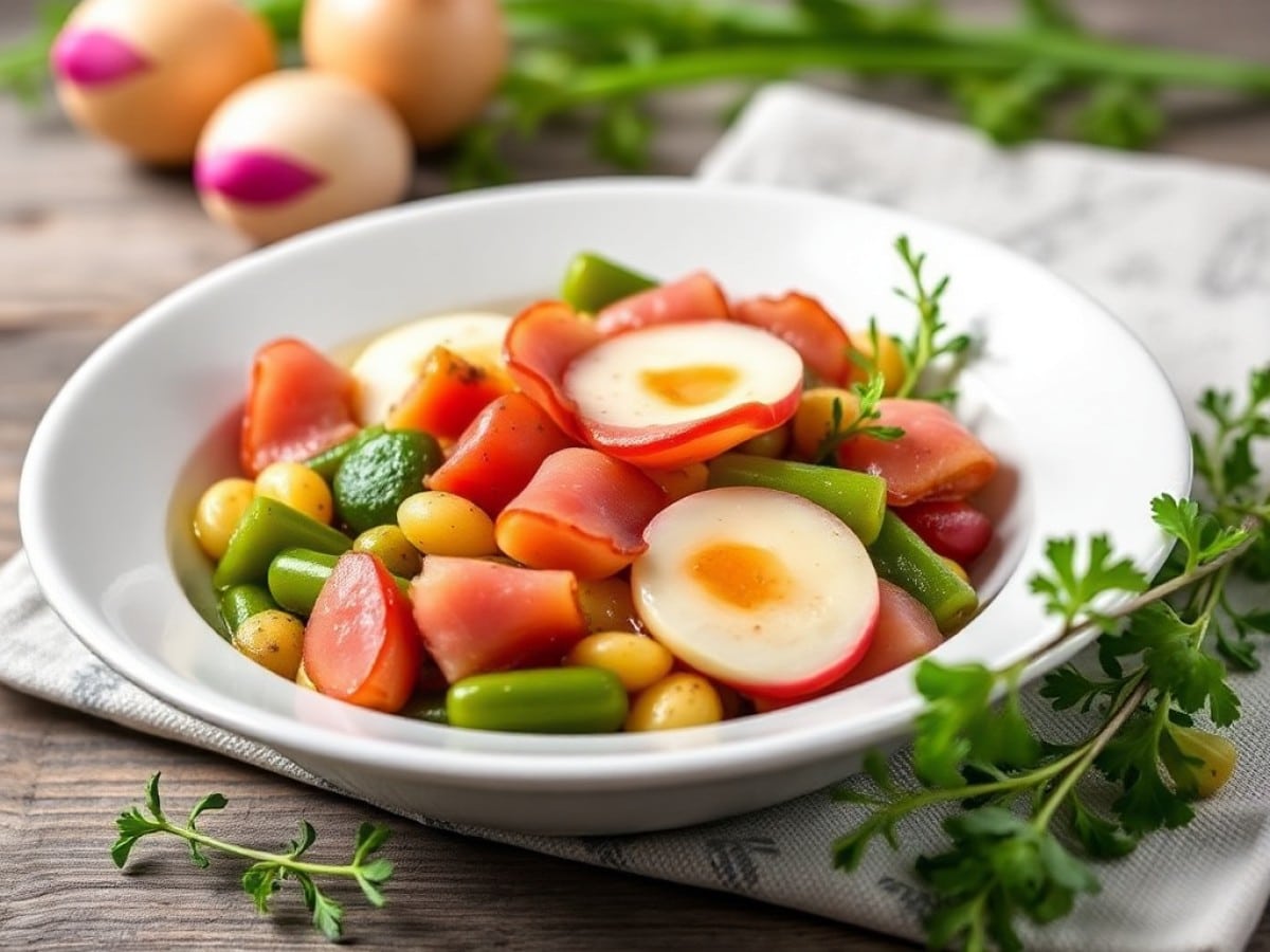 Macédoine de légumes au jambon pour Pâques