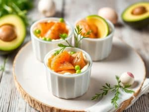 Entrée de Pâques facile : verrines saumon avocat