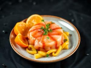 Tartare de saumon au gingembre et à la clémentine de Cyril Lignac