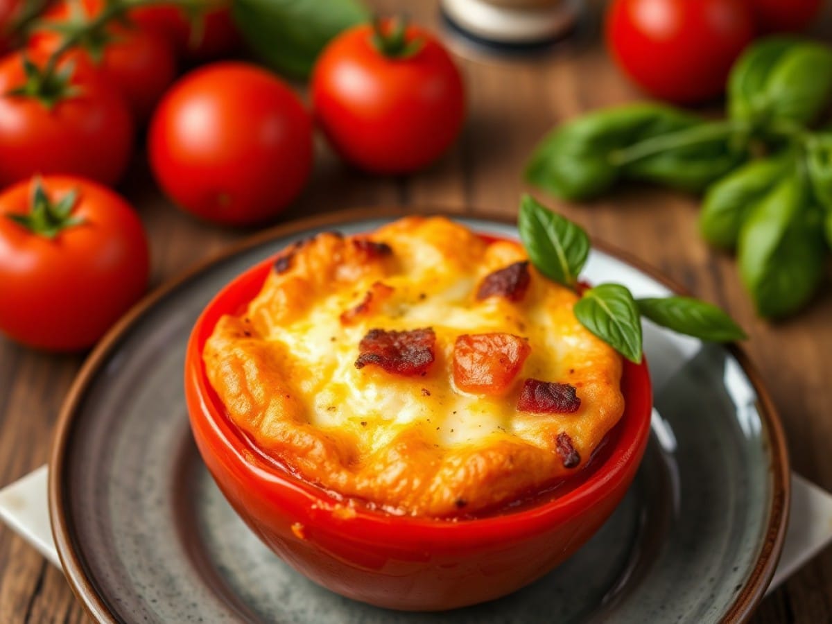 Tomates soufflées et légères