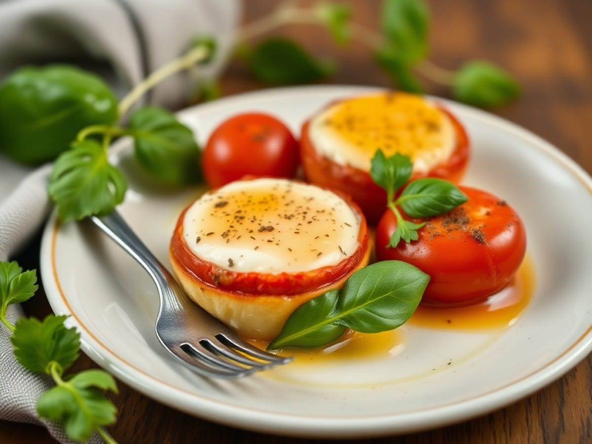 Oeufs aux tomates et gruyère allégé au four