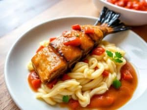 Cabillaud sauce chorizo au Thermomix