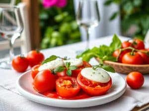 Tomates-cerise à la mozarella