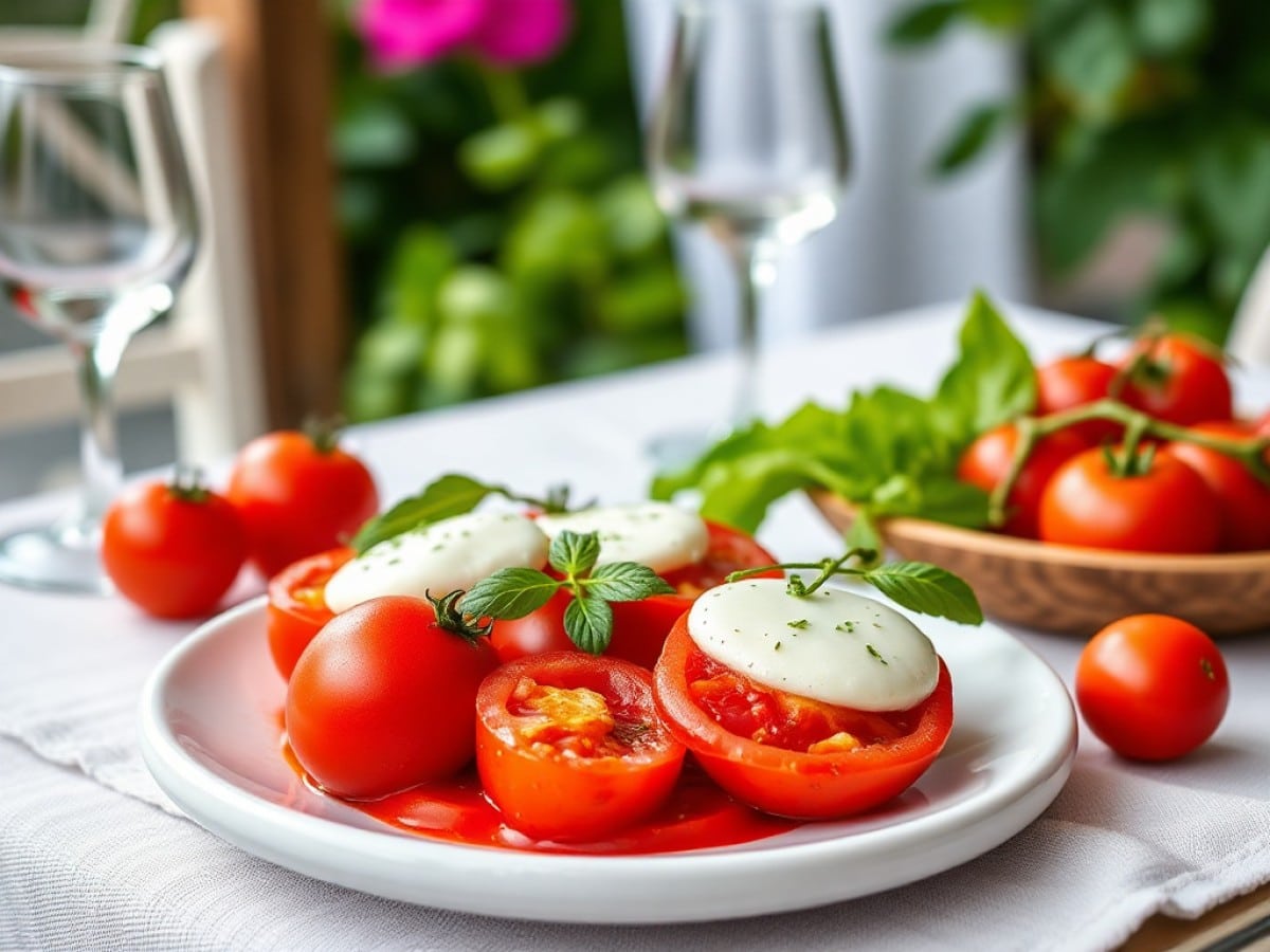Tomates-cerise à la mozarella