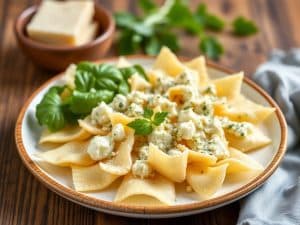 Farfalles au gorgonzola