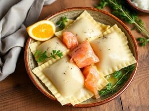 Ravioles au saumon